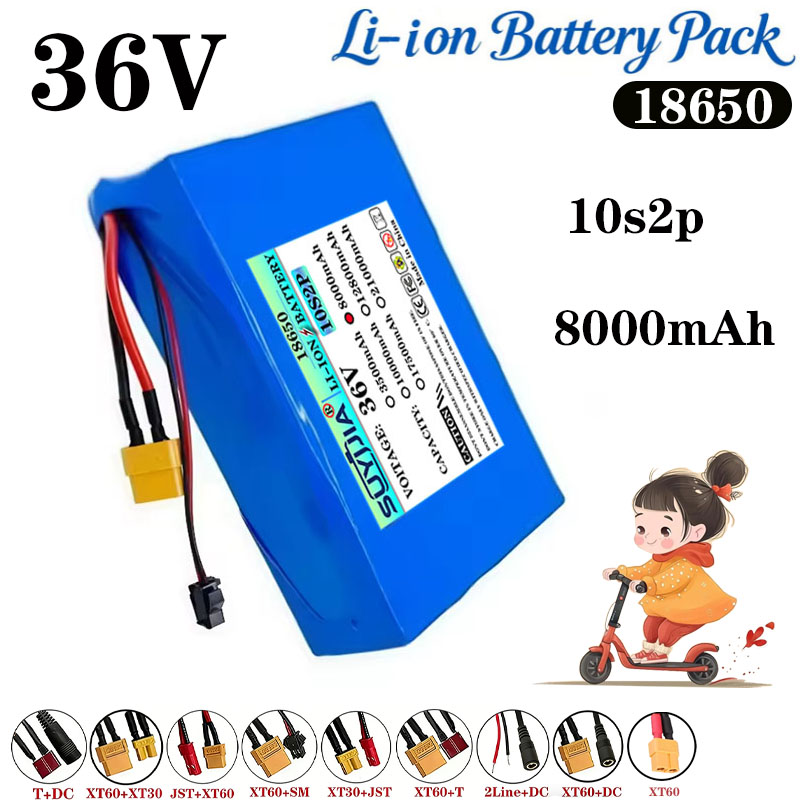 60V 50Ah Electric Scooter Battery - 36V 8Ah 10S2P 18650 Lithium Battery,